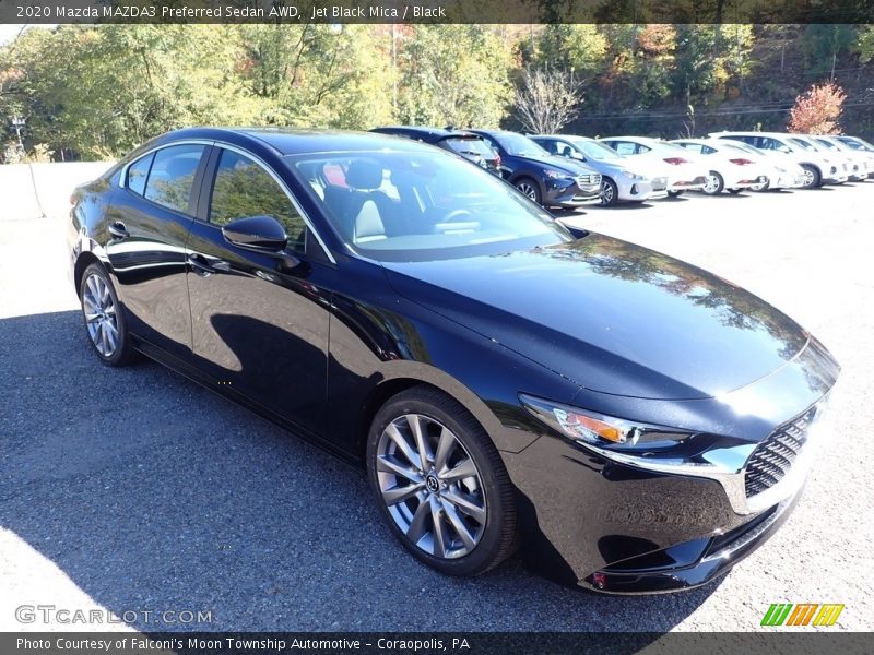 Jet Black Mica / Black 2020 Mazda MAZDA3 Preferred Sedan AWD