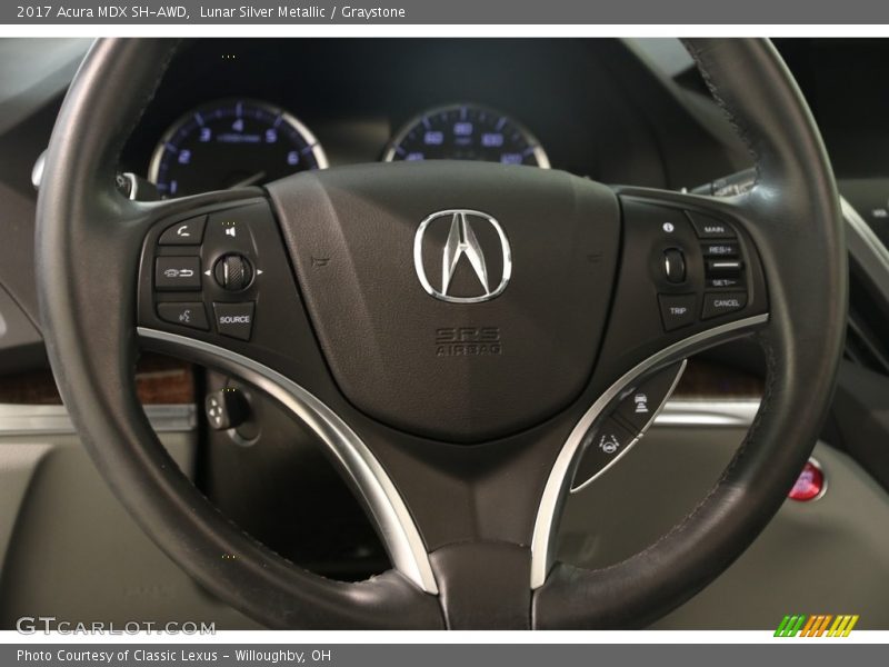 Lunar Silver Metallic / Graystone 2017 Acura MDX SH-AWD