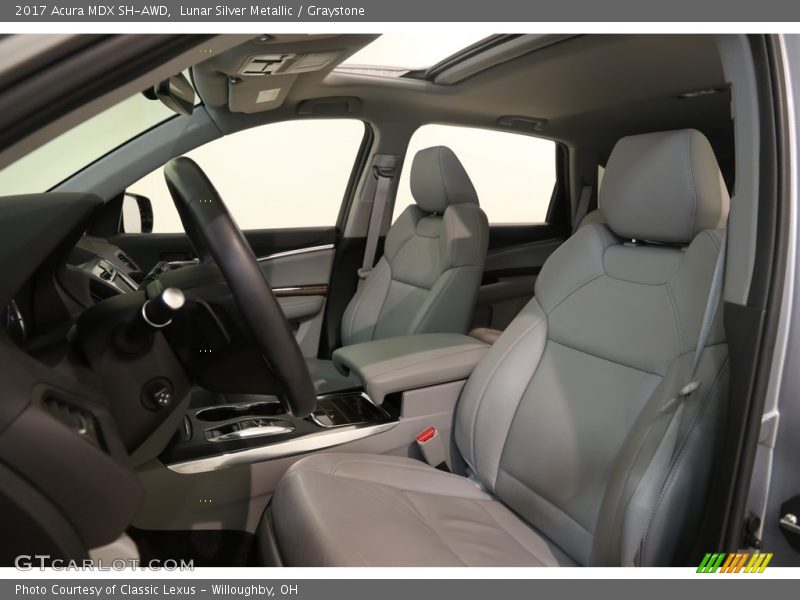Lunar Silver Metallic / Graystone 2017 Acura MDX SH-AWD