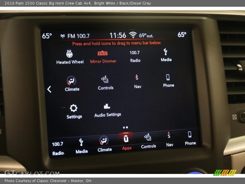 Bright White / Black/Diesel Gray 2019 Ram 1500 Classic Big Horn Crew Cab 4x4