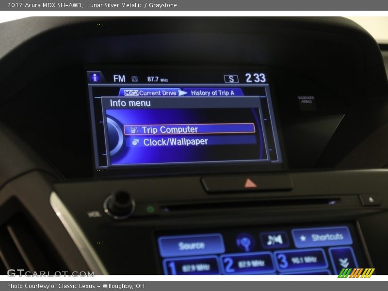 Lunar Silver Metallic / Graystone 2017 Acura MDX SH-AWD