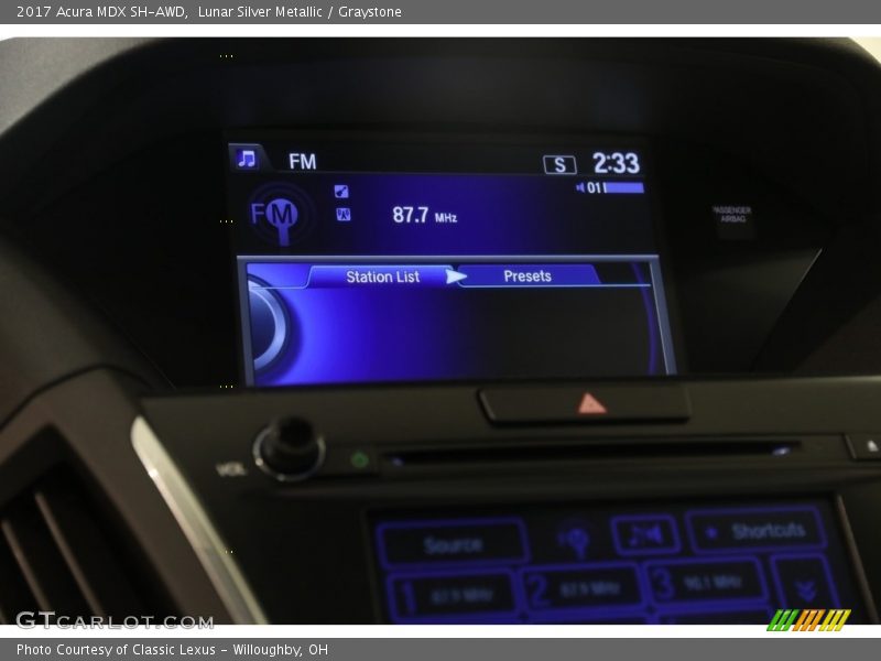 Lunar Silver Metallic / Graystone 2017 Acura MDX SH-AWD