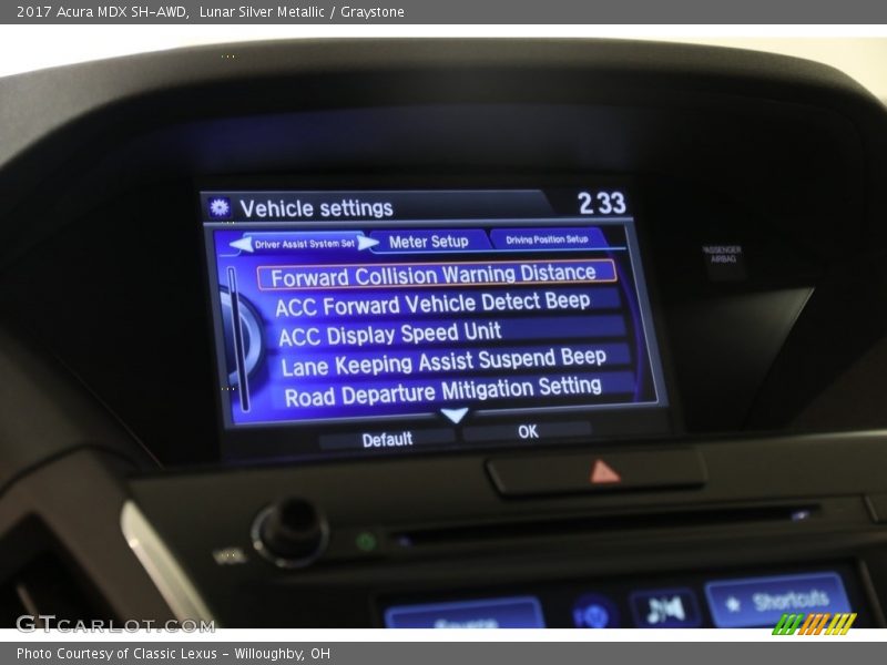 Lunar Silver Metallic / Graystone 2017 Acura MDX SH-AWD