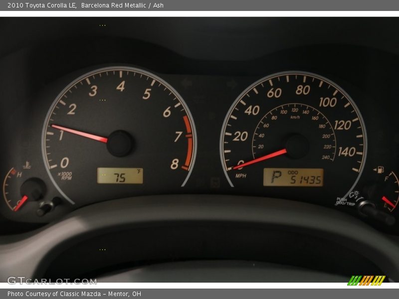 Barcelona Red Metallic / Ash 2010 Toyota Corolla LE