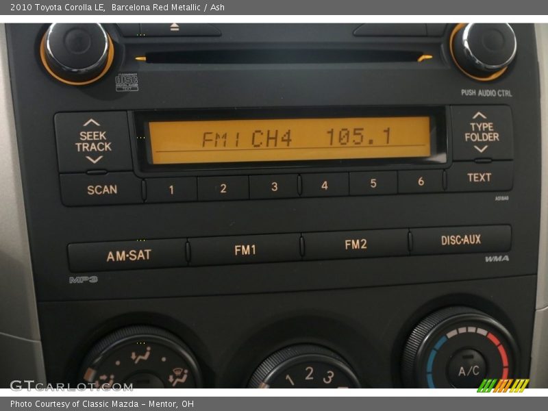 Barcelona Red Metallic / Ash 2010 Toyota Corolla LE