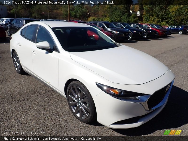 Snowflake White Pearl Mica / Black 2020 Mazda MAZDA3 Preferred Sedan AWD