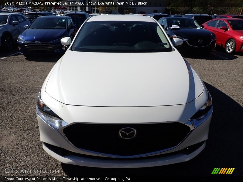 Snowflake White Pearl Mica / Black 2020 Mazda MAZDA3 Preferred Sedan AWD