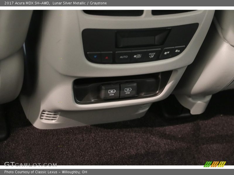 Lunar Silver Metallic / Graystone 2017 Acura MDX SH-AWD
