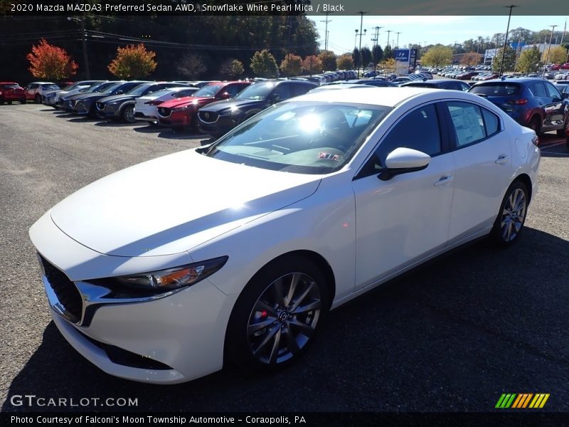 Snowflake White Pearl Mica / Black 2020 Mazda MAZDA3 Preferred Sedan AWD