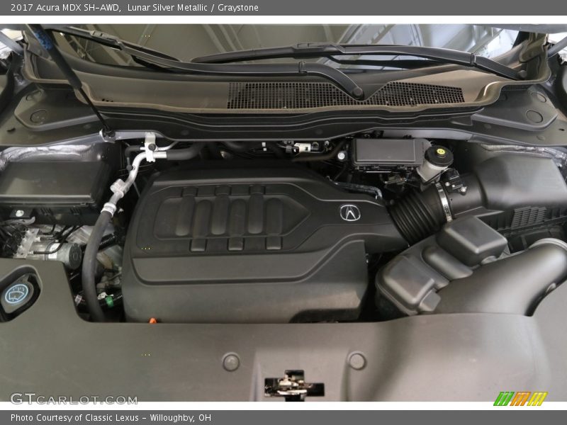 Lunar Silver Metallic / Graystone 2017 Acura MDX SH-AWD