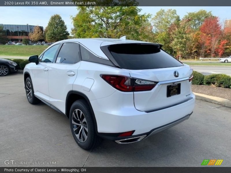 Eminent White Pearl / Birch 2020 Lexus RX 350 AWD