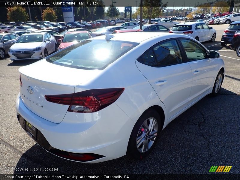 Quartz White Pearl / Black 2020 Hyundai Elantra SEL