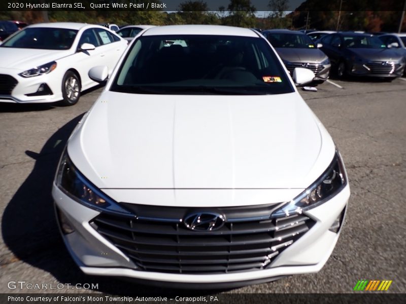 Quartz White Pearl / Black 2020 Hyundai Elantra SEL