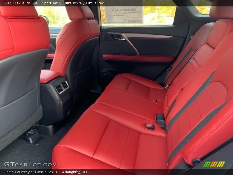Rear Seat of 2020 RX 350 F Sport AWD