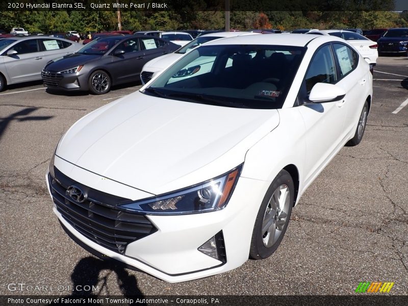 Quartz White Pearl / Black 2020 Hyundai Elantra SEL