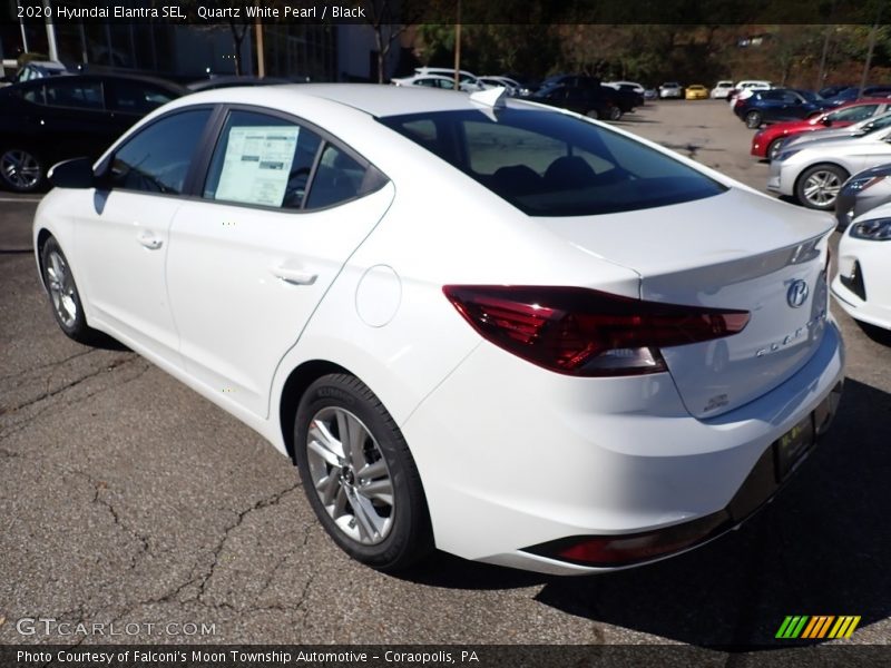 Quartz White Pearl / Black 2020 Hyundai Elantra SEL