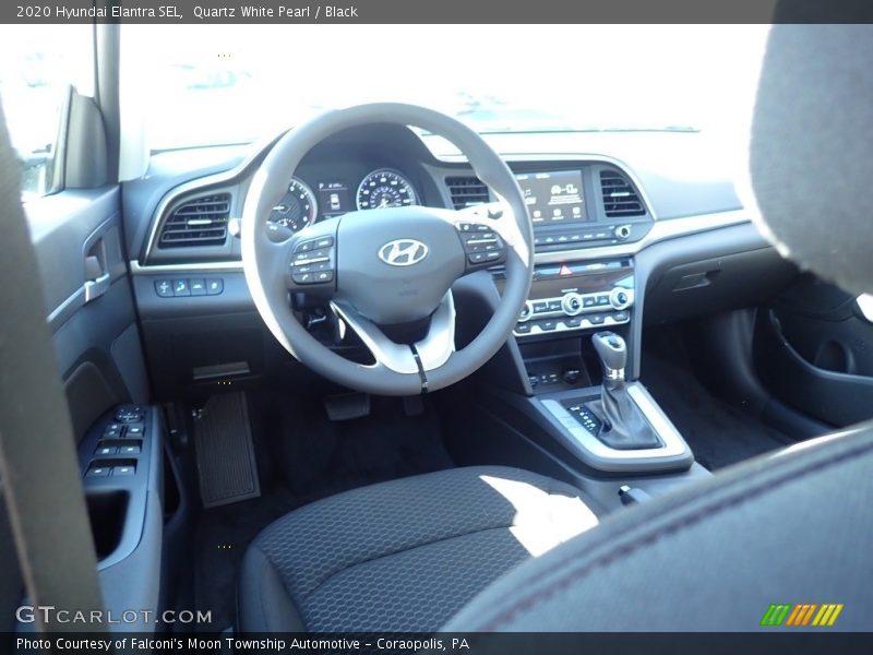 Quartz White Pearl / Black 2020 Hyundai Elantra SEL