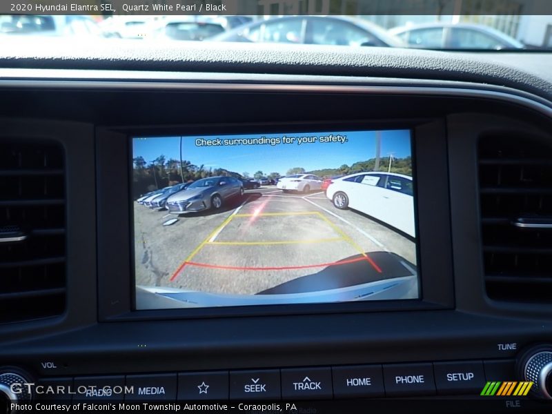 Quartz White Pearl / Black 2020 Hyundai Elantra SEL