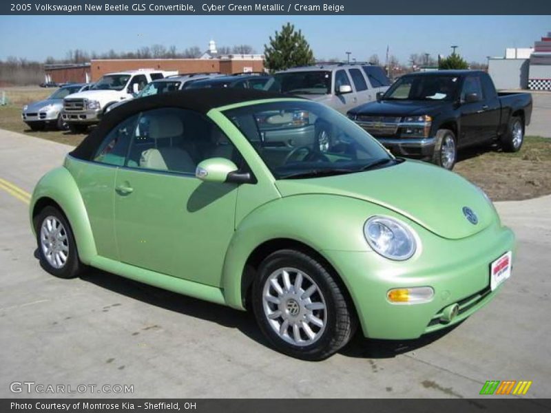 Cyber Green Metallic / Cream Beige 2005 Volkswagen New Beetle GLS Convertible