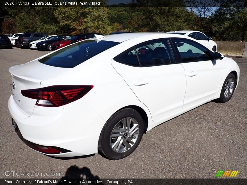 Quartz White Pearl / Black 2020 Hyundai Elantra SEL