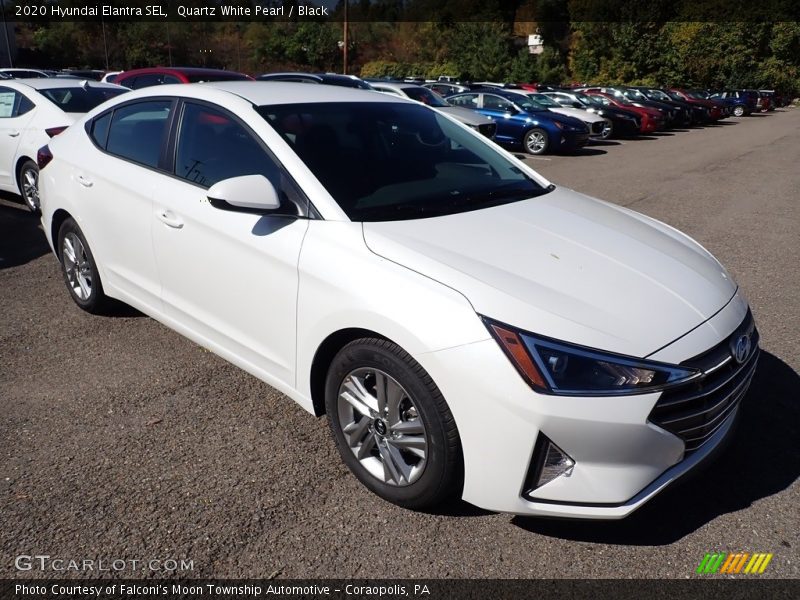 Quartz White Pearl / Black 2020 Hyundai Elantra SEL