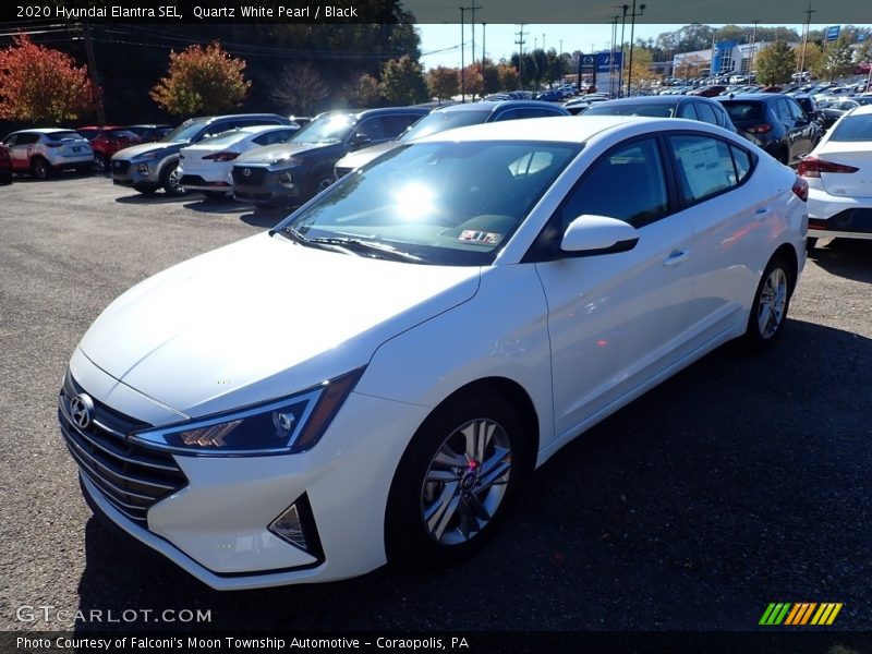 Quartz White Pearl / Black 2020 Hyundai Elantra SEL