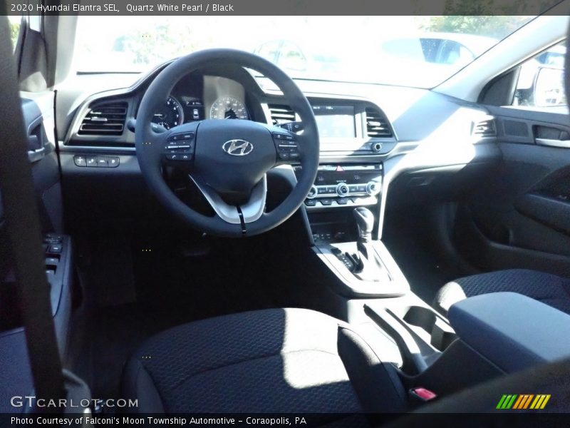 Quartz White Pearl / Black 2020 Hyundai Elantra SEL