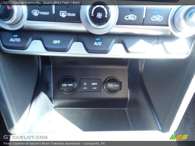 Quartz White Pearl / Black 2020 Hyundai Elantra SEL