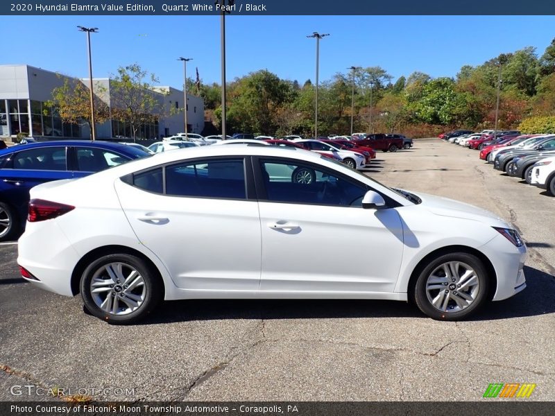 Quartz White Pearl / Black 2020 Hyundai Elantra Value Edition