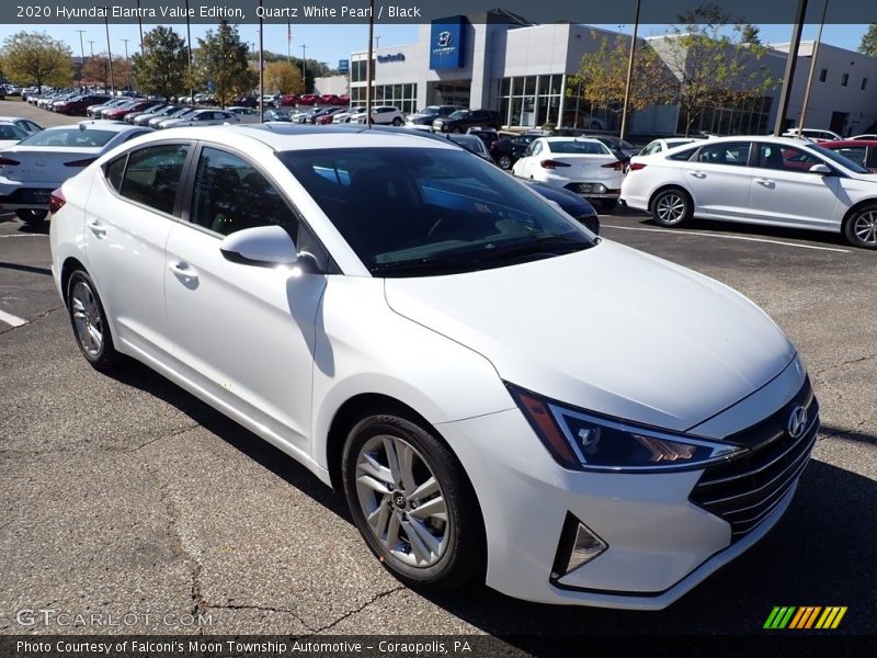 Quartz White Pearl / Black 2020 Hyundai Elantra Value Edition