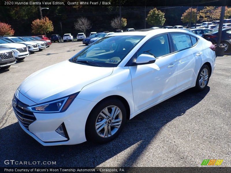 Quartz White Pearl / Black 2020 Hyundai Elantra Value Edition