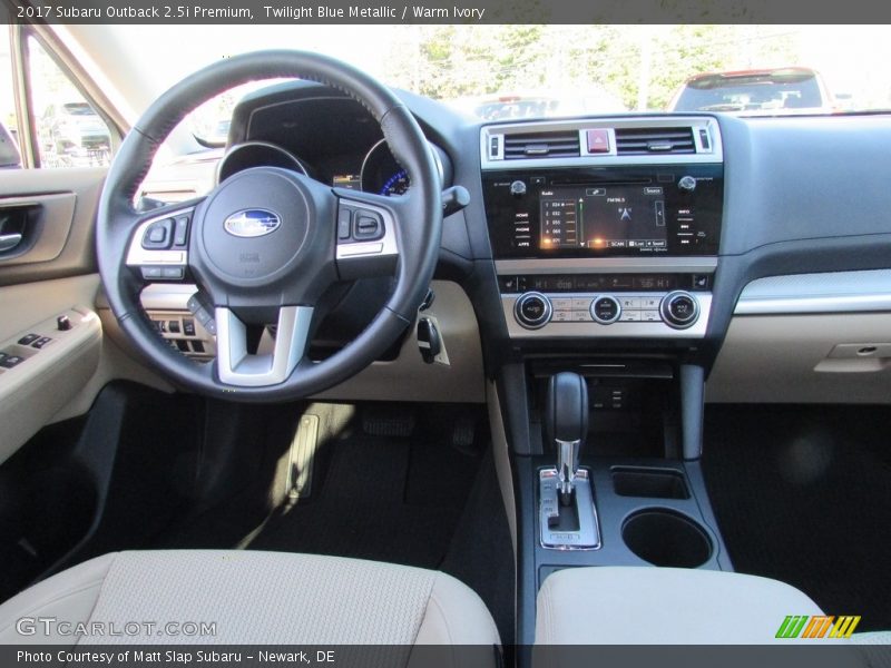 Twilight Blue Metallic / Warm Ivory 2017 Subaru Outback 2.5i Premium