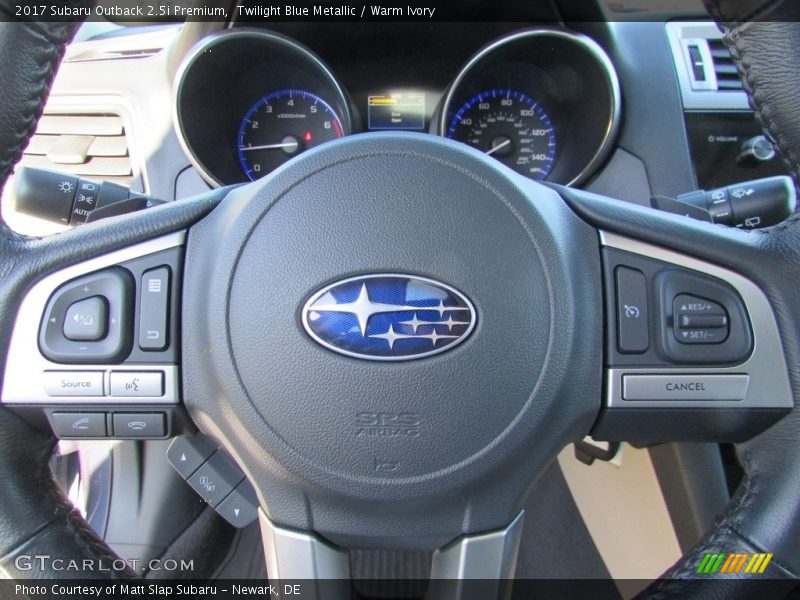 Twilight Blue Metallic / Warm Ivory 2017 Subaru Outback 2.5i Premium