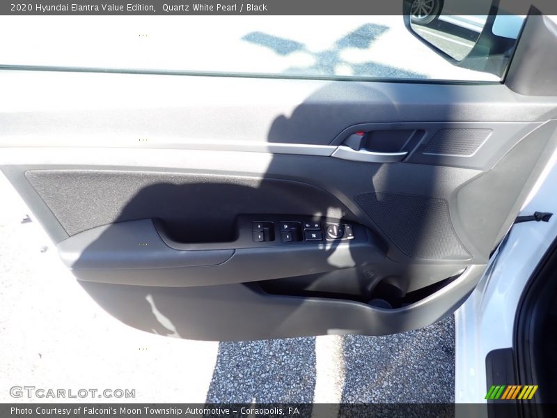 Quartz White Pearl / Black 2020 Hyundai Elantra Value Edition