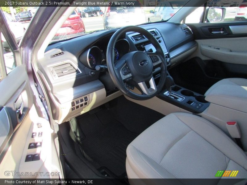 Twilight Blue Metallic / Warm Ivory 2017 Subaru Outback 2.5i Premium