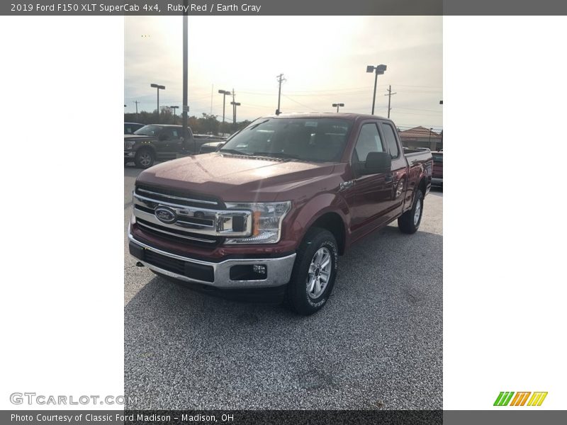 Ruby Red / Earth Gray 2019 Ford F150 XLT SuperCab 4x4
