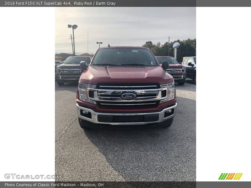 Ruby Red / Earth Gray 2019 Ford F150 XLT SuperCab 4x4