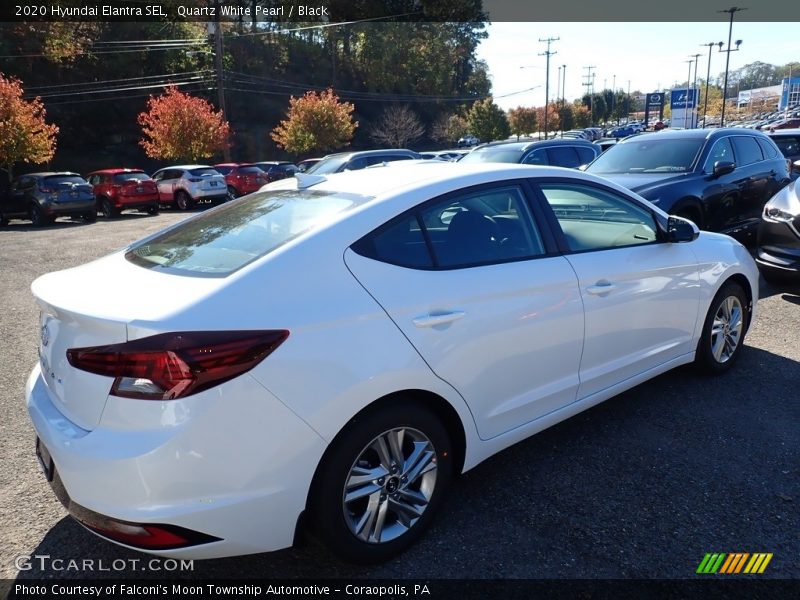 Quartz White Pearl / Black 2020 Hyundai Elantra SEL