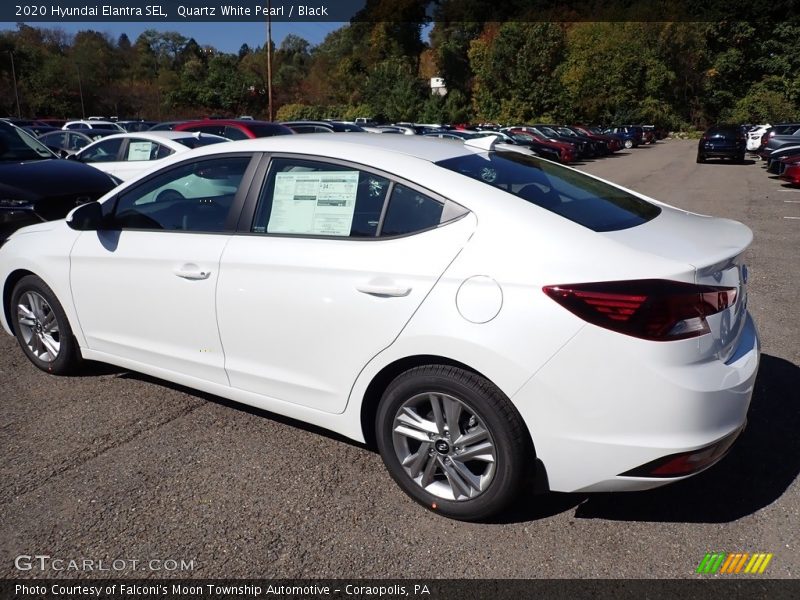 Quartz White Pearl / Black 2020 Hyundai Elantra SEL
