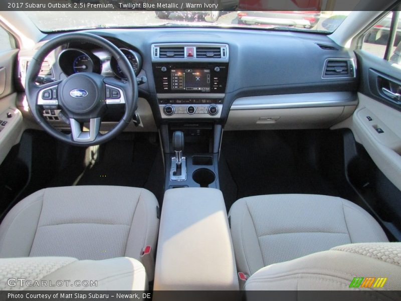 Twilight Blue Metallic / Warm Ivory 2017 Subaru Outback 2.5i Premium