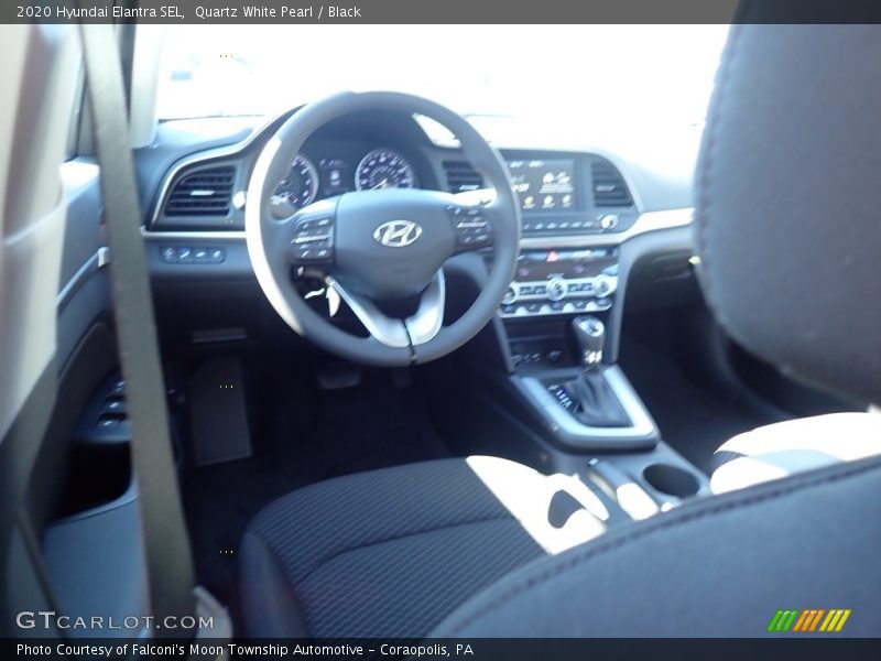Quartz White Pearl / Black 2020 Hyundai Elantra SEL