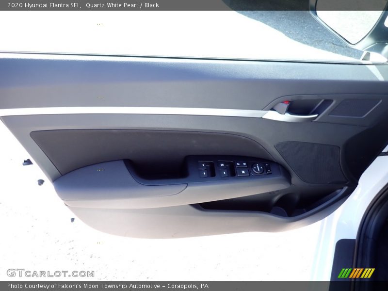 Quartz White Pearl / Black 2020 Hyundai Elantra SEL
