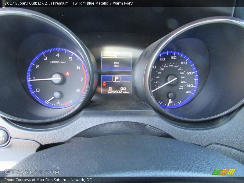 Twilight Blue Metallic / Warm Ivory 2017 Subaru Outback 2.5i Premium