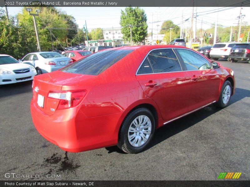 Barcelona Red Metallic / Ivory 2012 Toyota Camry Hybrid LE