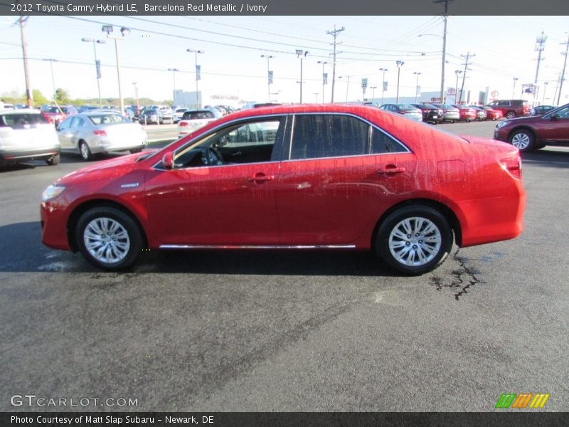 Barcelona Red Metallic / Ivory 2012 Toyota Camry Hybrid LE