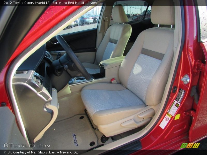 Barcelona Red Metallic / Ivory 2012 Toyota Camry Hybrid LE