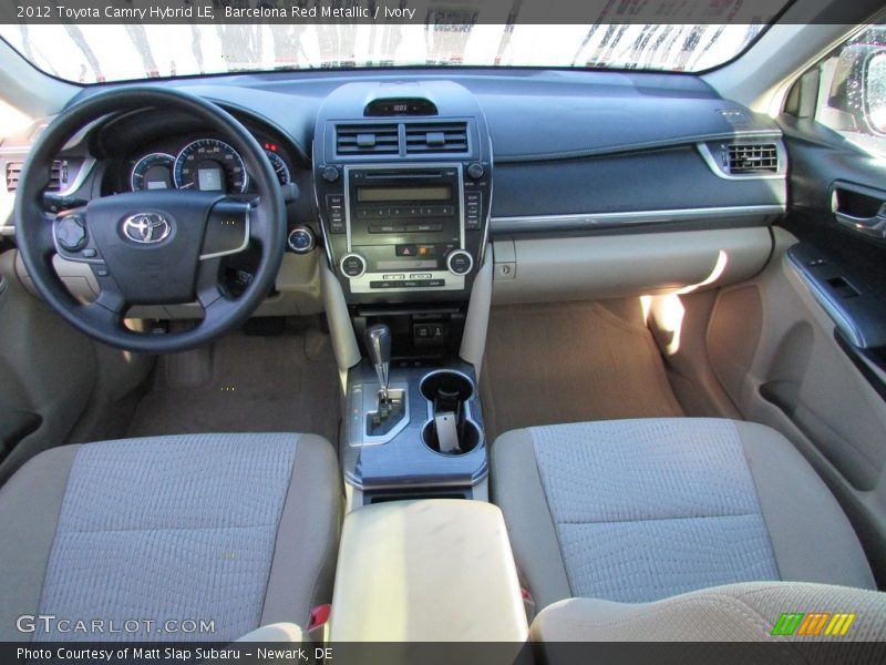 Barcelona Red Metallic / Ivory 2012 Toyota Camry Hybrid LE