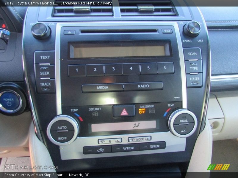 Barcelona Red Metallic / Ivory 2012 Toyota Camry Hybrid LE