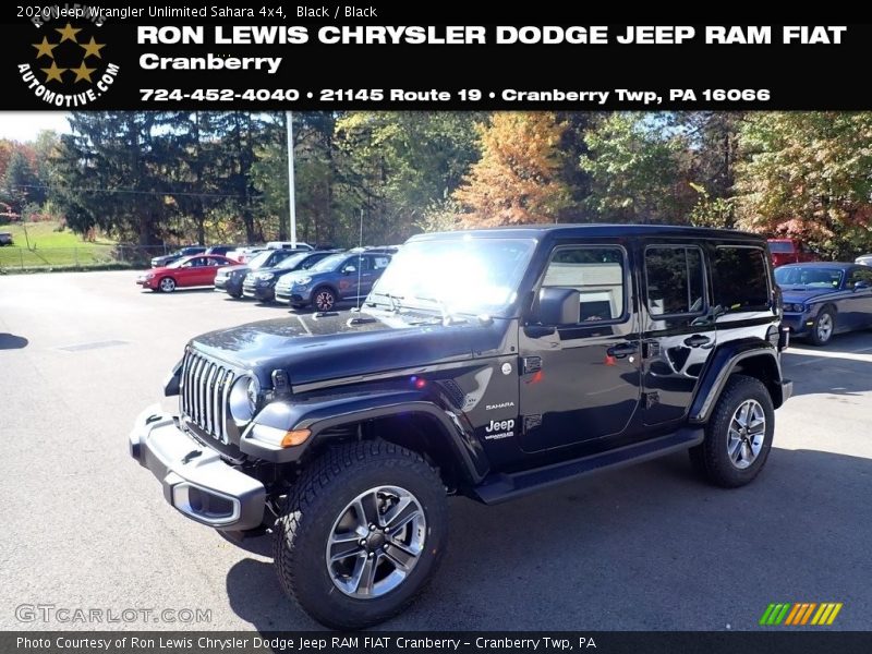 Black / Black 2020 Jeep Wrangler Unlimited Sahara 4x4