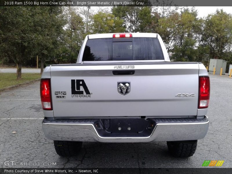 Bright Silver Metallic / Black/Diesel Gray 2018 Ram 1500 Big Horn Crew Cab 4x4